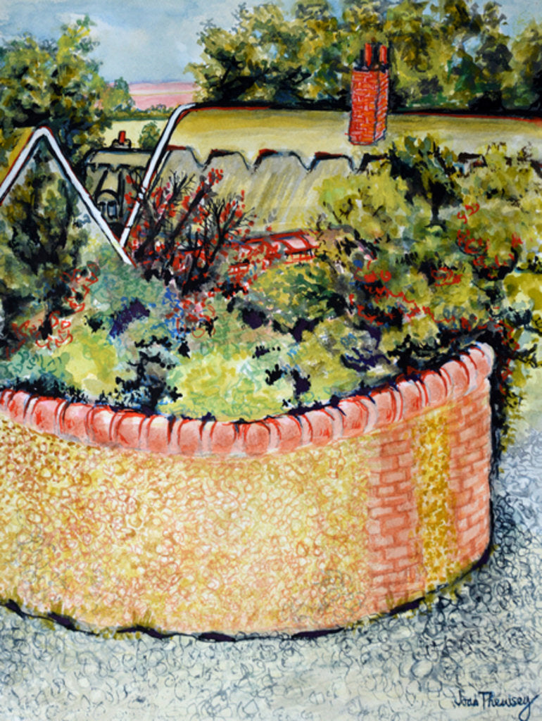 Detail of View through the Rooftops to the Fields, 2010 by Joan Thewsey