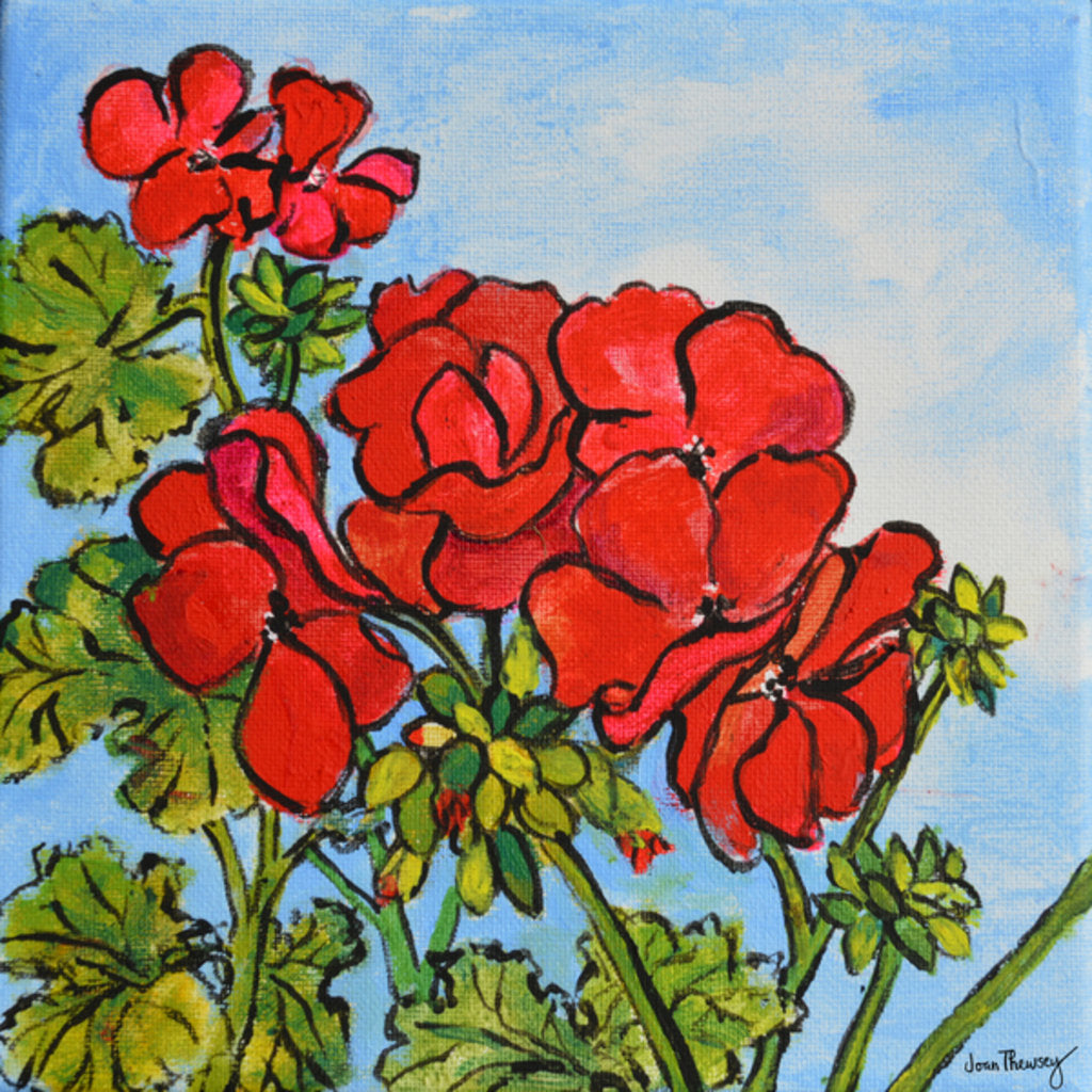 Detail of Geranium, 2017 by Joan Thewsey