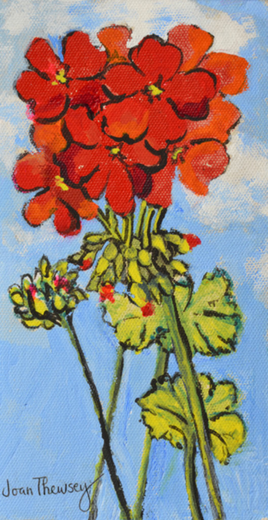 Detail of Geranium Spray, 2017 by Joan Thewsey