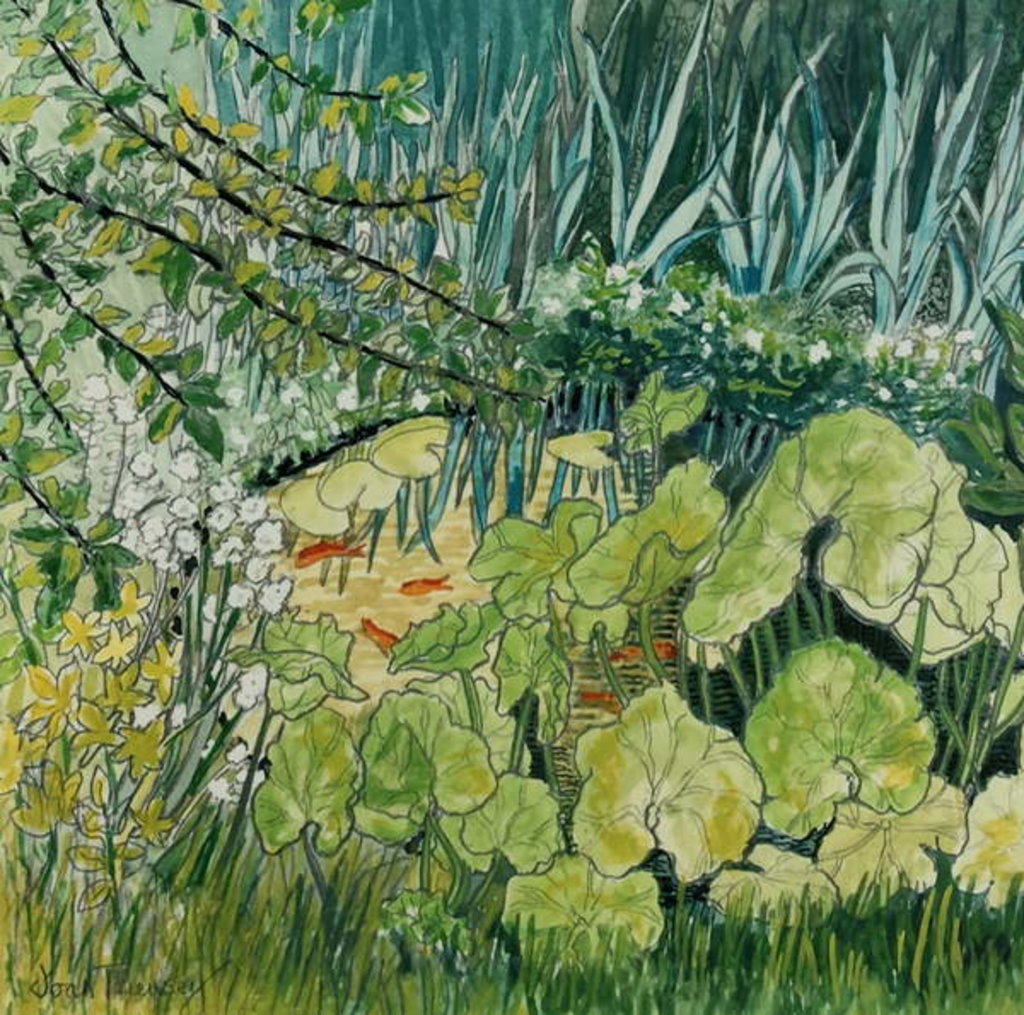Detail of Pond with Goldfish by Joan Thewsey