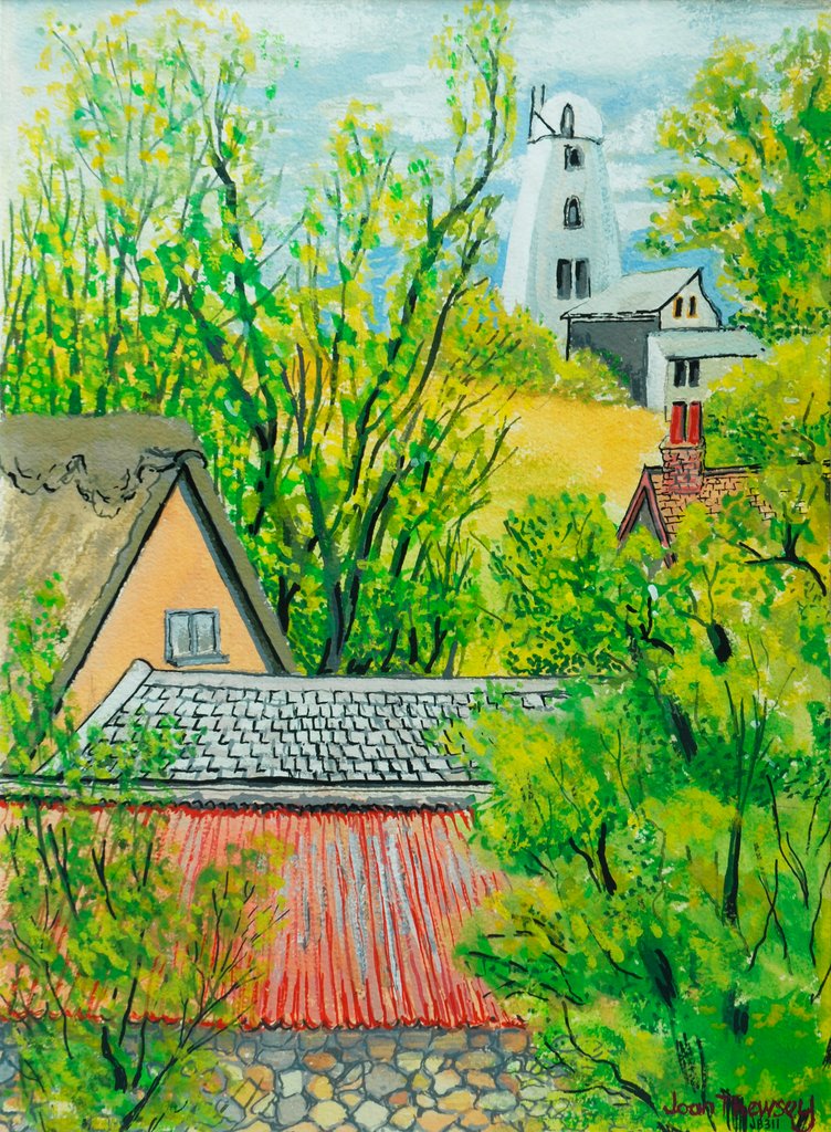 Detail of View from Cynthia's Window, Dalham, Suffolk by Joan Thewsey