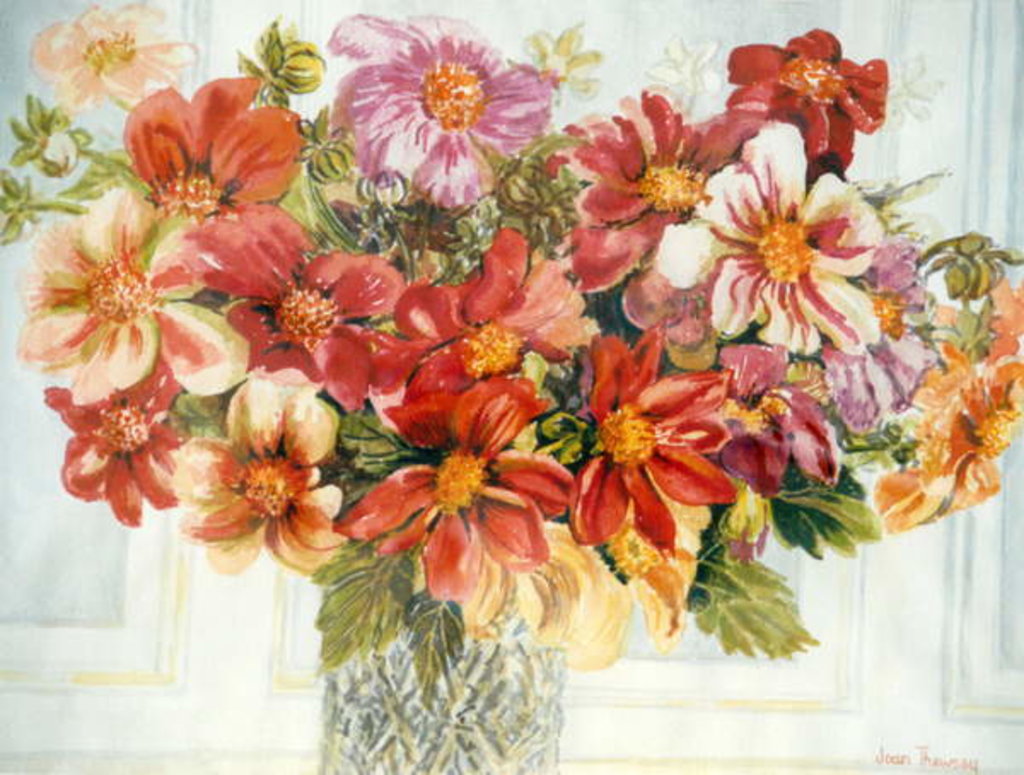 Detail of Dahlias by Joan Thewsey
