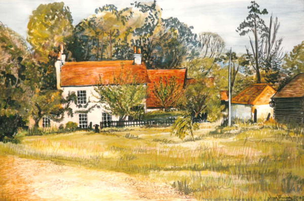Detail of The Pink Cottage, Hedgerley Green by Joan Thewsey