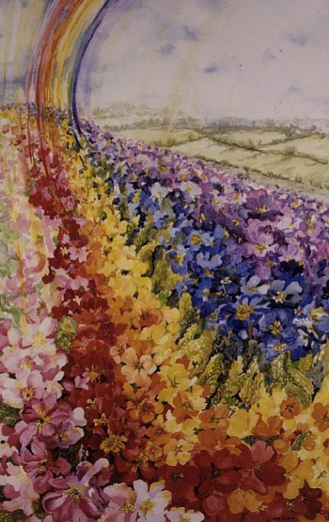 Detail of Primrose Rainbow by Joan Thewsey