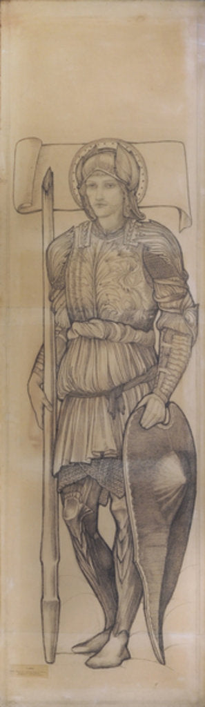 Detail of Saint George, 1880 by Edward Coley Burne-Jones