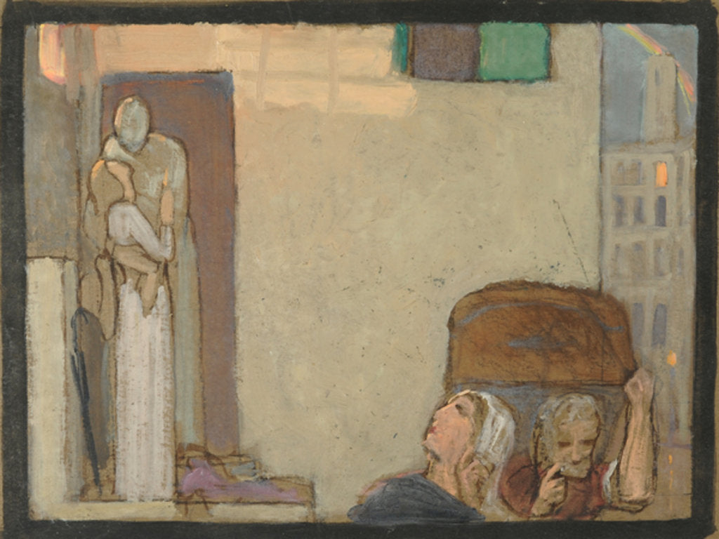 Detail of Study for The Farewell, c.1907 by Frederick Cayley Robinson