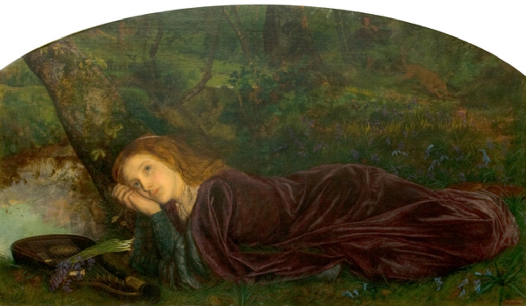 Detail of The Rift Within the Lute, 1861-62 by Arthur Hughes
