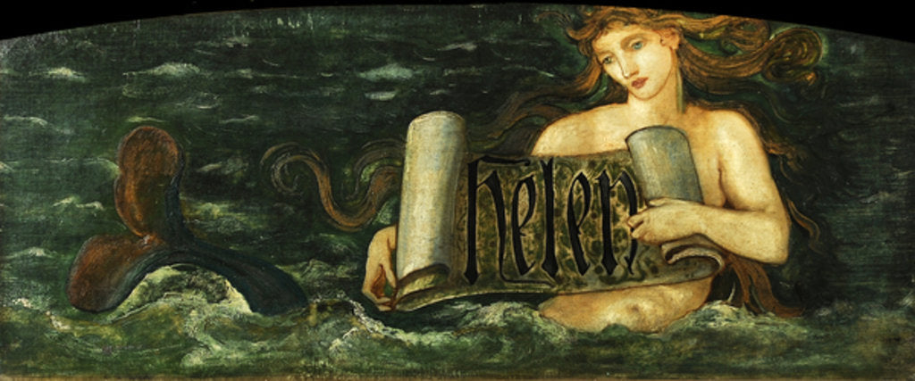 Detail of Helen, a Mermaid, c.1880 by Edward Coley Burne-Jones