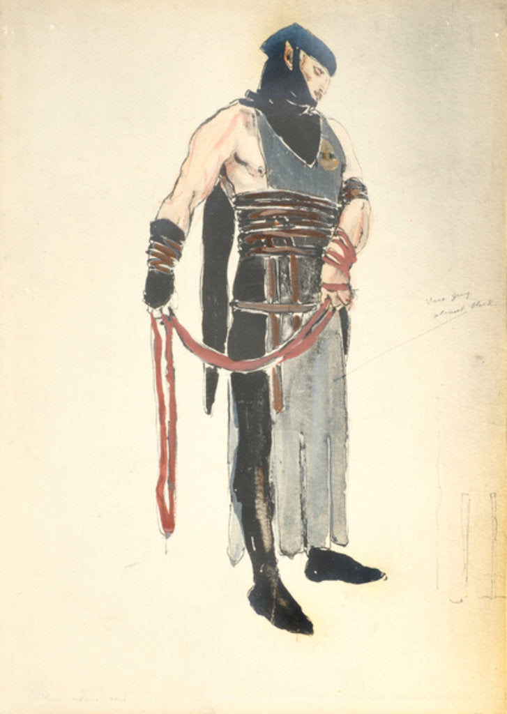 Detail of Costume Design for the Queen's Servant in 'Le Mort de Tintagiles', 1912 by Charles Ricketts