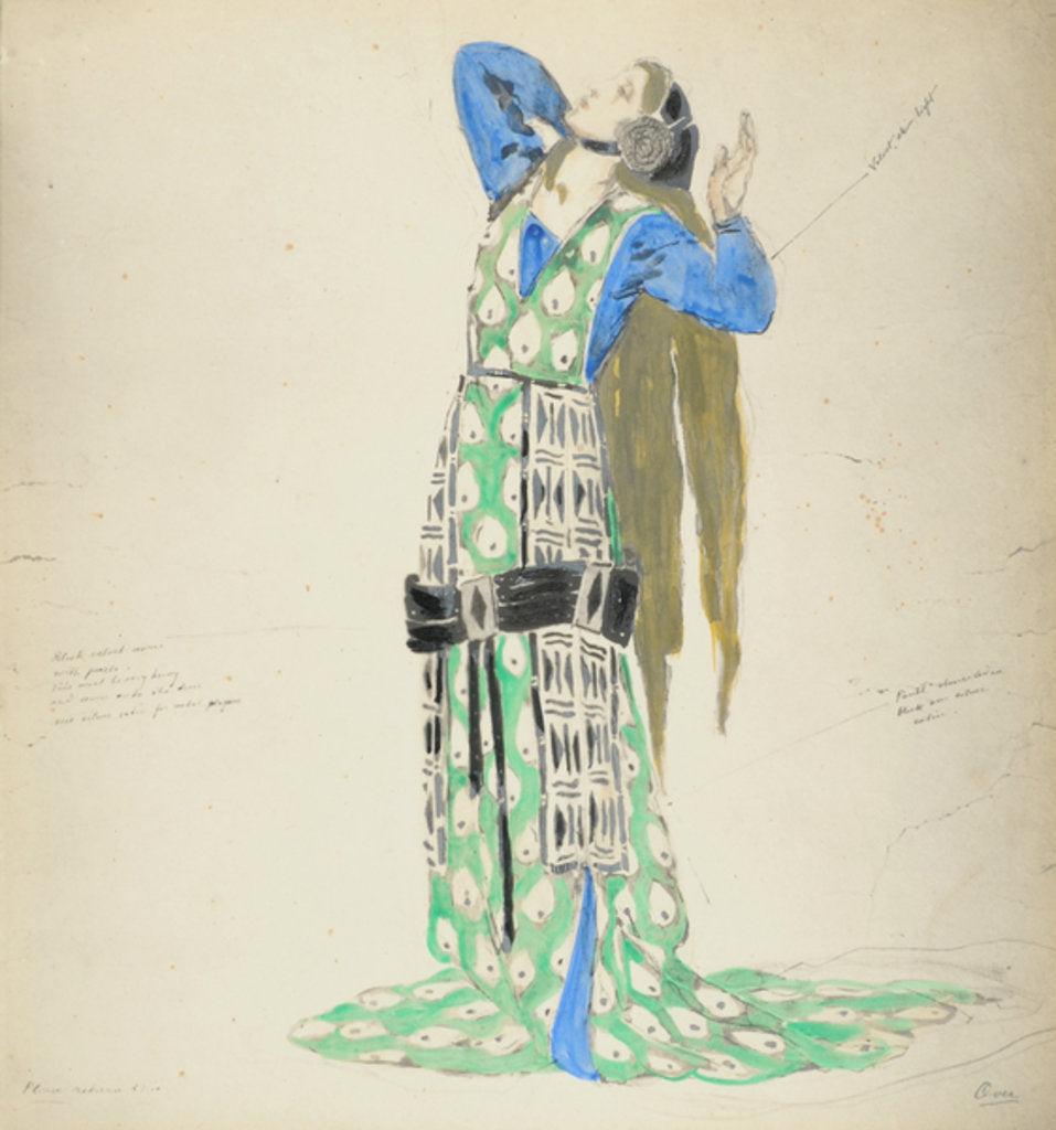 Detail of Costume Design for Bellengere in 'Le Mort de Tintagiles', 1912 by Charles Ricketts