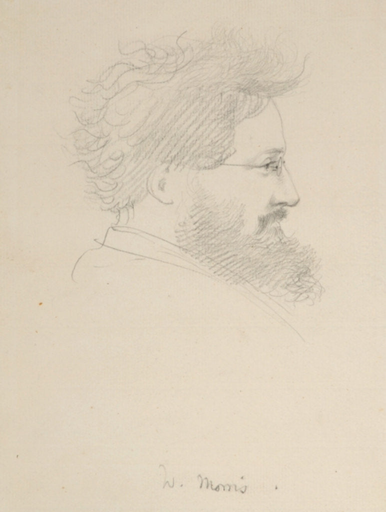 Detail of Portrait of William Morris, c.1875 by George 9th Earl of Carlisle Howard