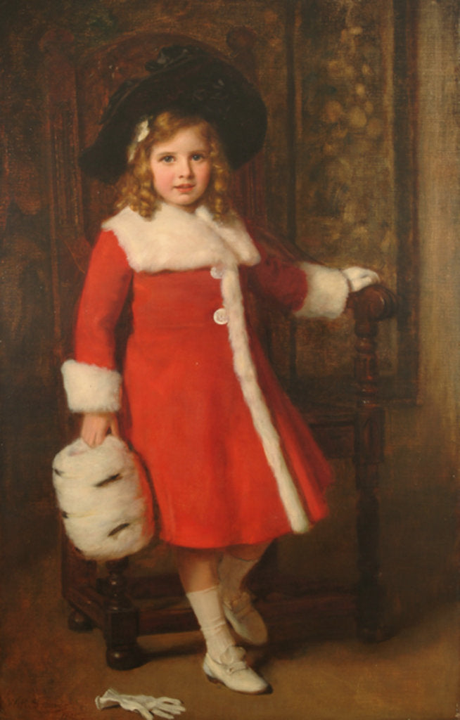 Detail of Portrait of Clarice Honor Edwards, 1905 by William Robert Symonds
