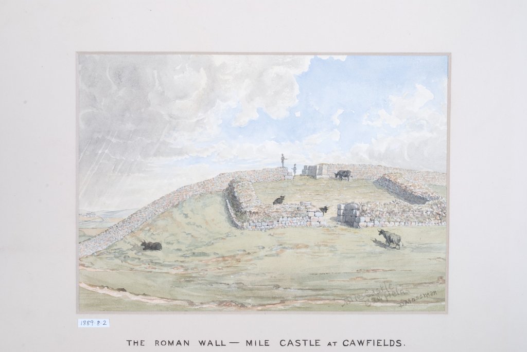 Detail of The Roman Wall - Mile Castle at Cawfields, 1880-89 by David Mossman