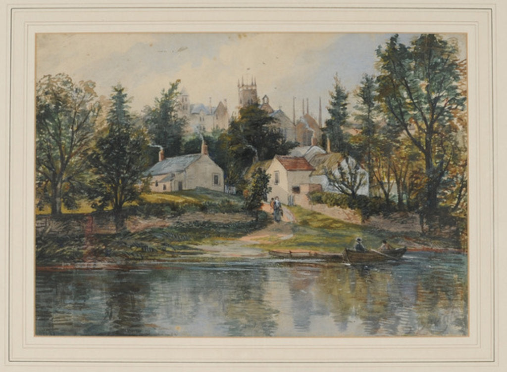 Detail of Wetheral Ferry, 1840-43 by Samuel Bough