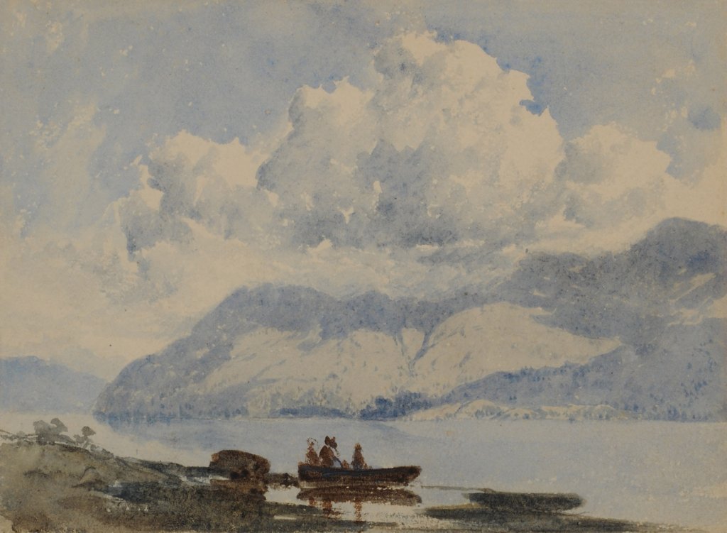 Detail of Lake with Boat and Figures, 1840-58 by William James Blacklock