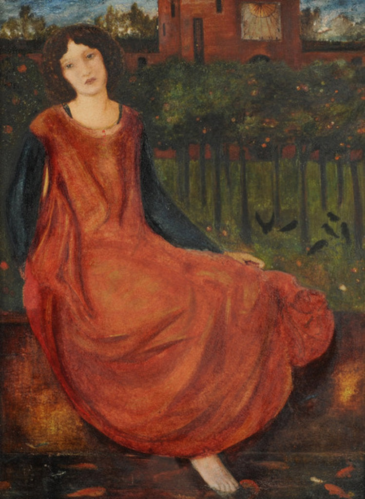 Detail of The Goldfish Pool, 1861 by Edward Coley Burne-Jones