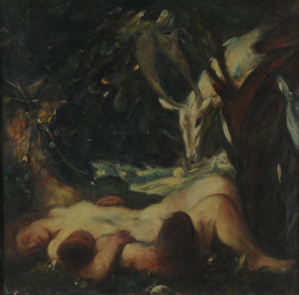 Detail of Study for The Sleeping Wood Nymph, 1903-06 by Charles Haslewood Shannon