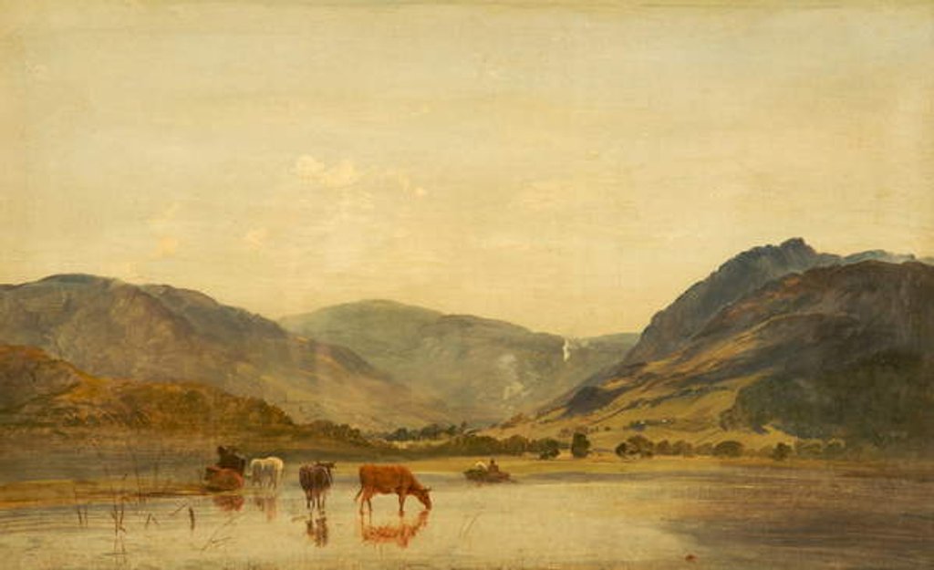 Detail of Lake Scene, c.1860-70 by James Francis Danby