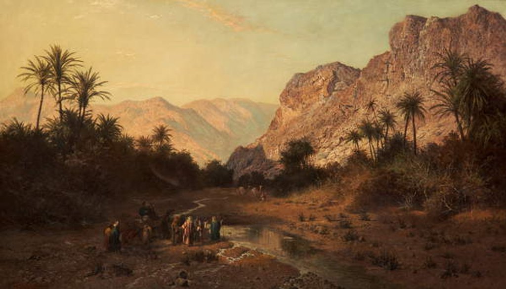 Detail of Rephidim, Desert of Sinai, 1877 by Edward Henry Holder