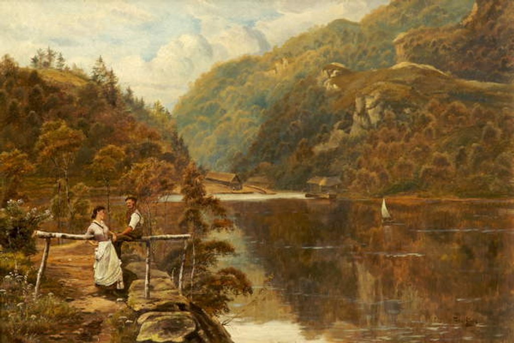 Detail of The Boat Pier, Loch Katrine by Theodore Hines