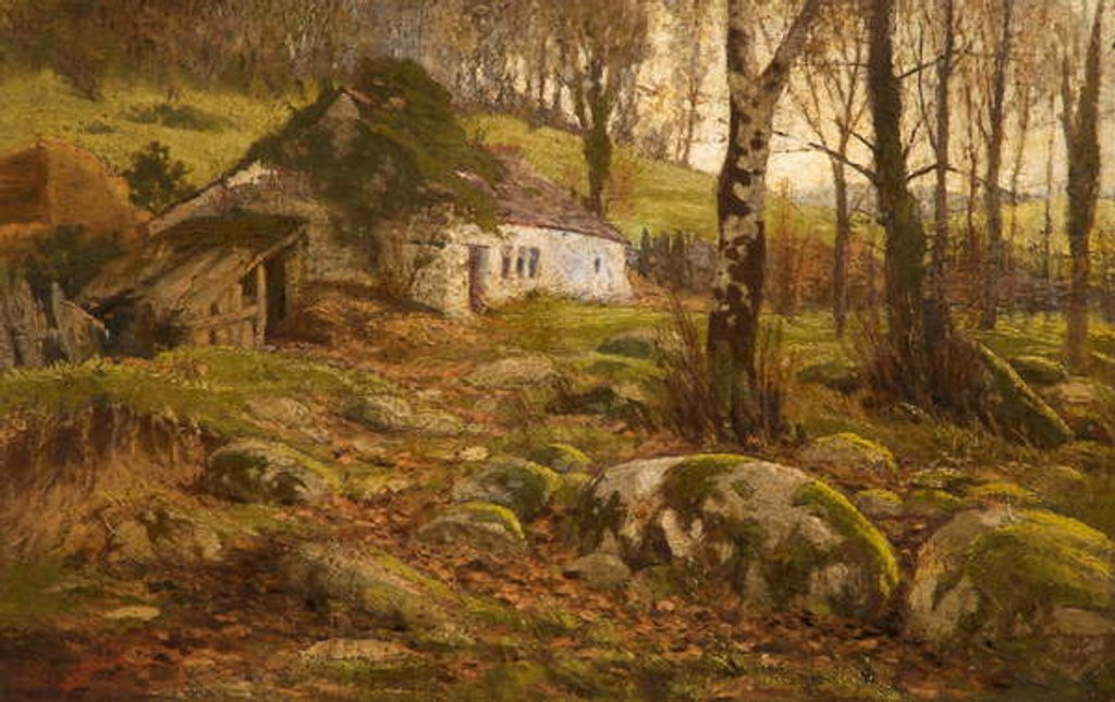 Detail of A Welsh Cottage, 1884 by Buckley Ousey
