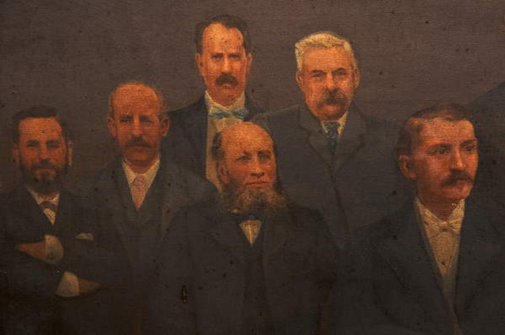 Detail of First Town Council, Borough of Dunkinfield, 1899 by Arthur Bradshaw