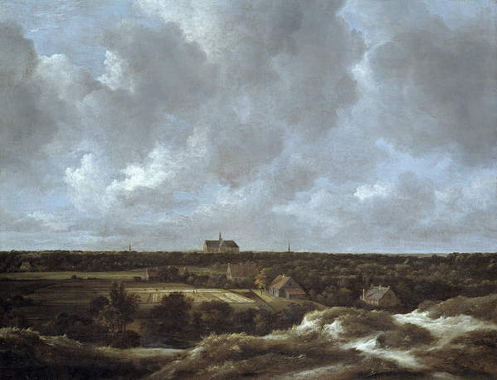 Detail of A View of Haarlem and Bleaching Fields, c.1665-70 by Jacob Isaaksz. or Isaacksz. van Ruisdael