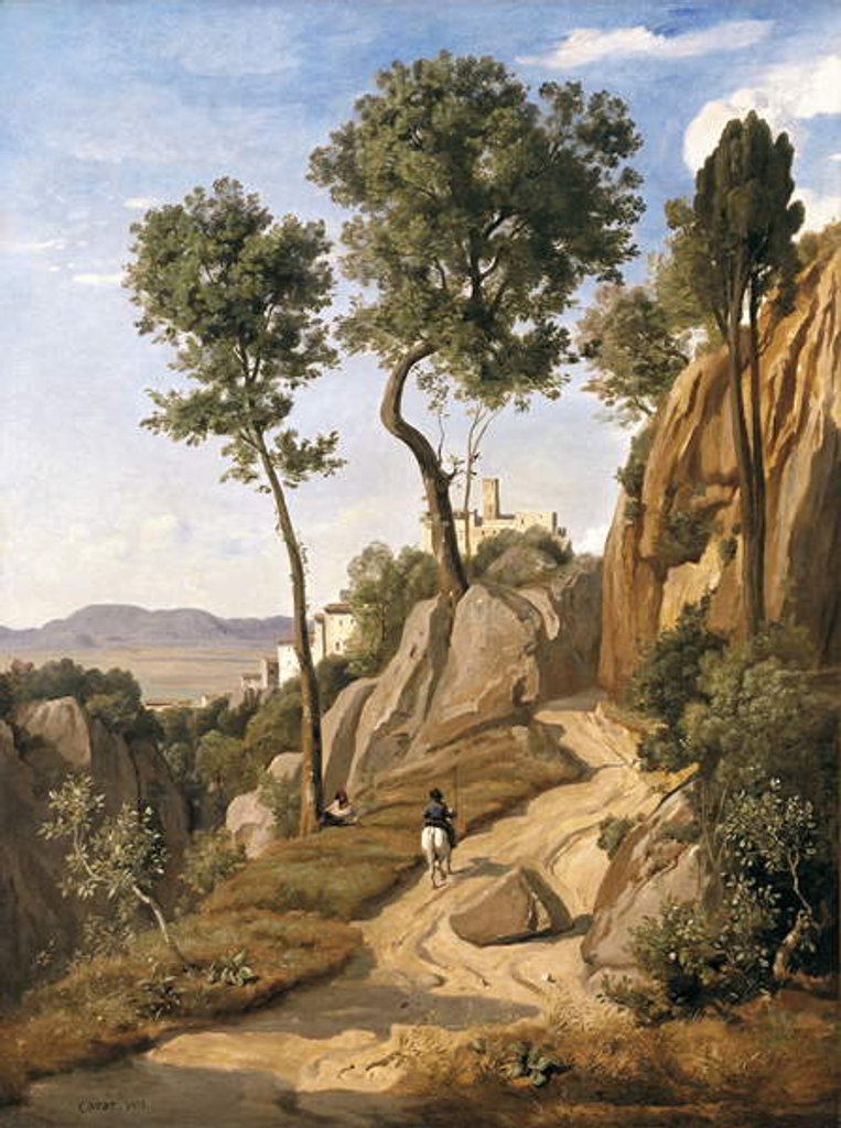 Detail of View of Volterra, 1838 by Jean Baptiste Camille Corot