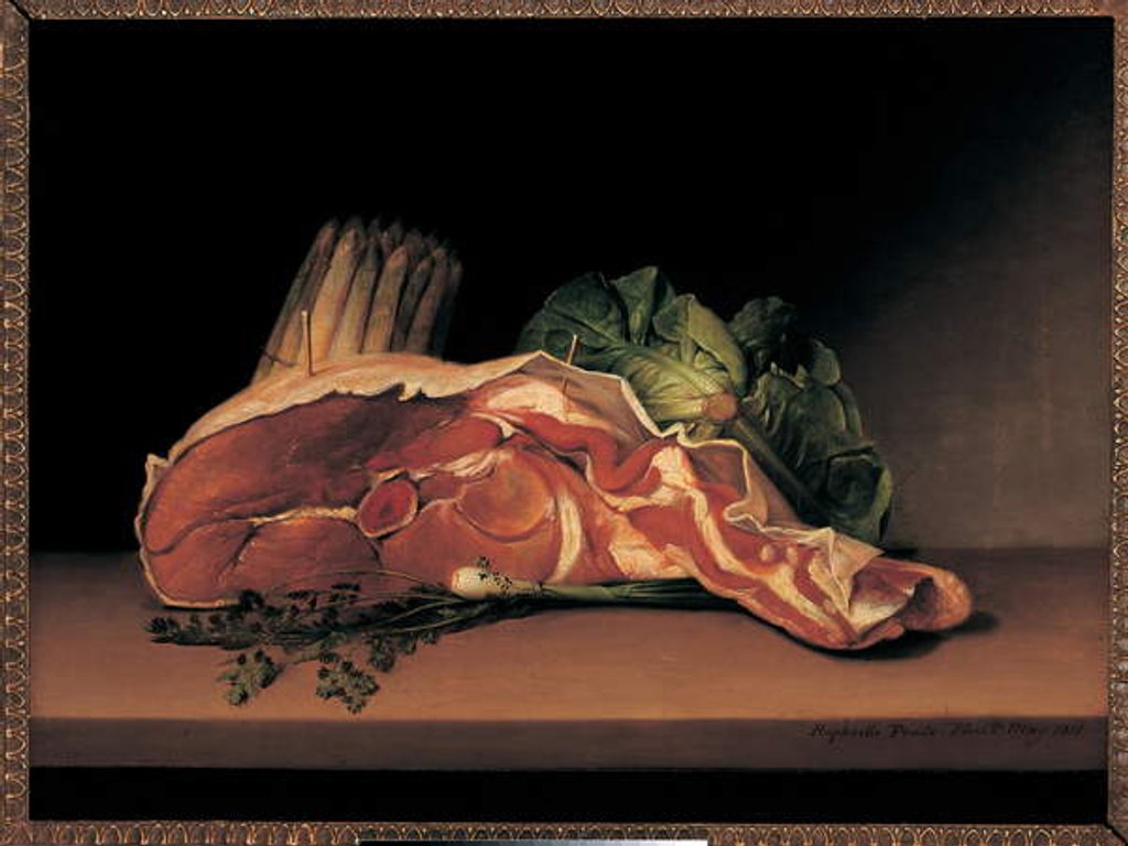 Detail of Cutlet and Vegetables, 1816 by Raphaelle Peale