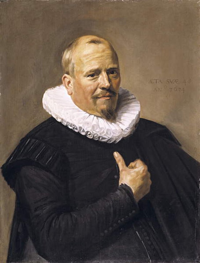 Detail of Portrait of a Man, 1634 by Frans Hals