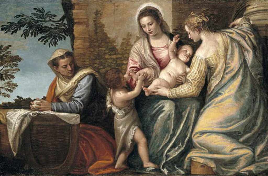 Detail of Madonna and Child with St. Elizabeth, the Infant St. John the Baptist and St. Justina, 1565-70 by Veronese