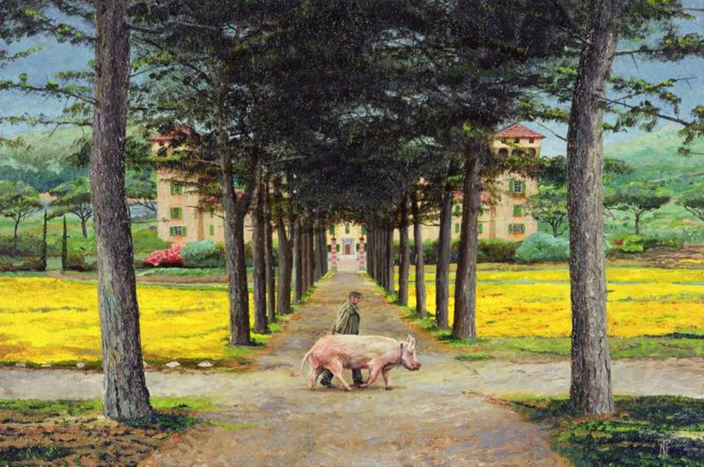 Detail of Big Pig, Pistoia, Tuscany by Trevor Neal