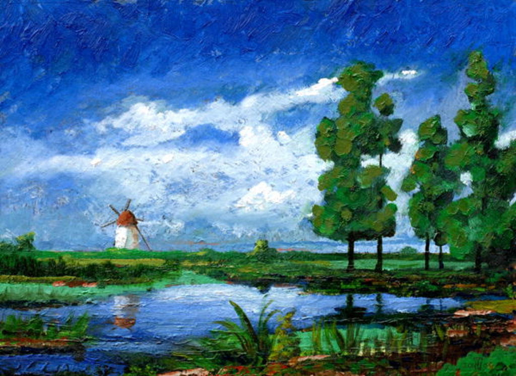 Detail of Windmill, Holland, 2006 by Trevor Neal