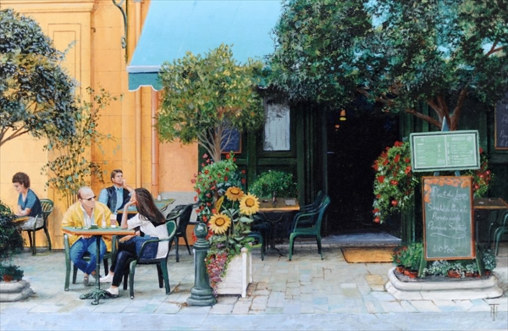 Detail of Cafe, Aix-En-Provence, 1999 by Trevor Neal