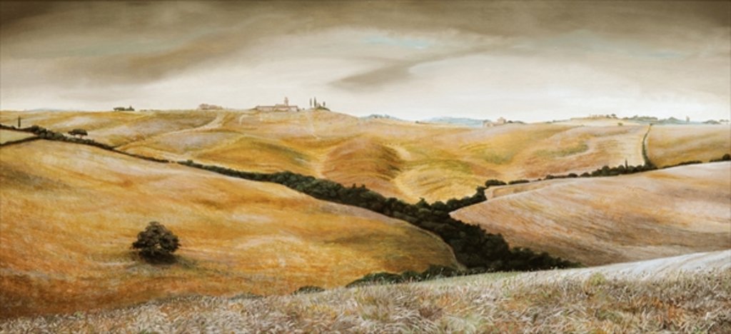 Detail of Farm on Hill, Tuscany, 2001 by Trevor Neal