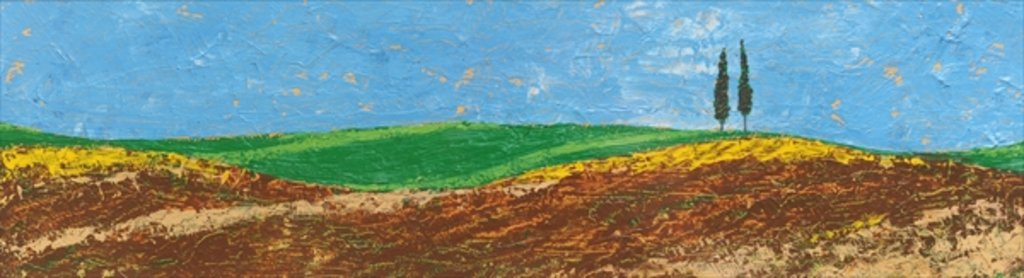 Detail of Two Trees, Rolling Hills, Tuscany, 2005 by Trevor Neal