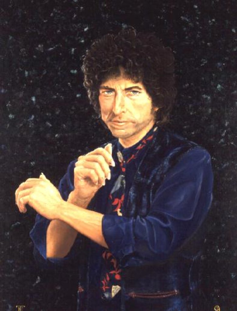 Detail of Bob Dylan 1991 by Trevor Neal