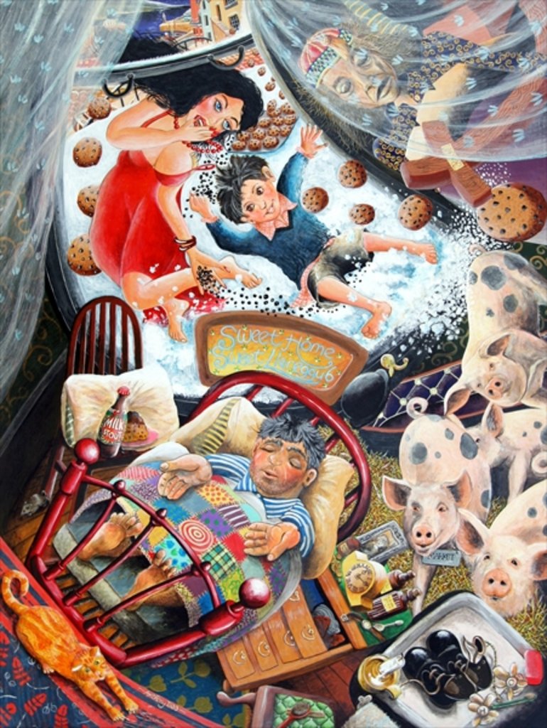 Detail of Evans the Death & Mr Waldo dream their own dreams, 2005 by Tony Todd