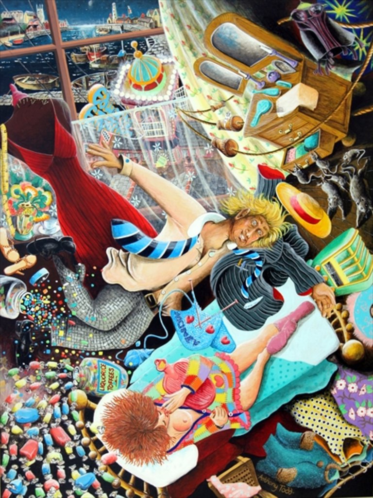 Detail of Myfannwy Price & Mog Edwards passionately consummate their clandestine affair, 2005 by Tony Todd