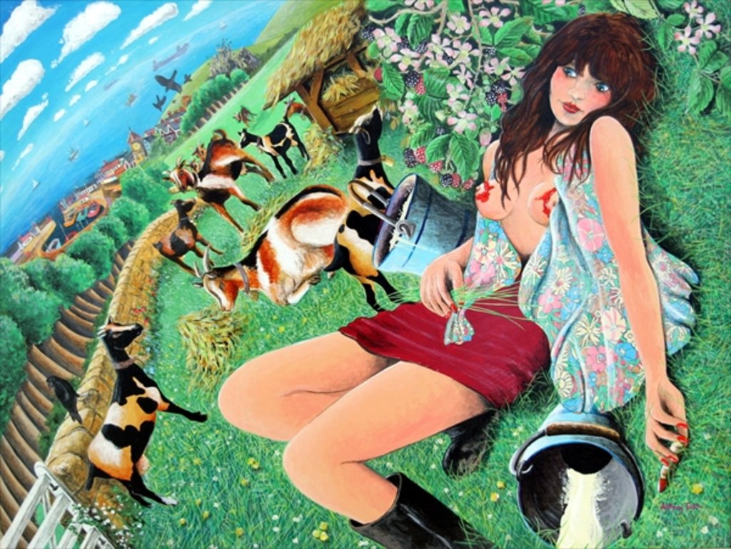 Detail of Mae Rose-Cottage daydreams her erotic fantasies, 2005 by Tony Todd