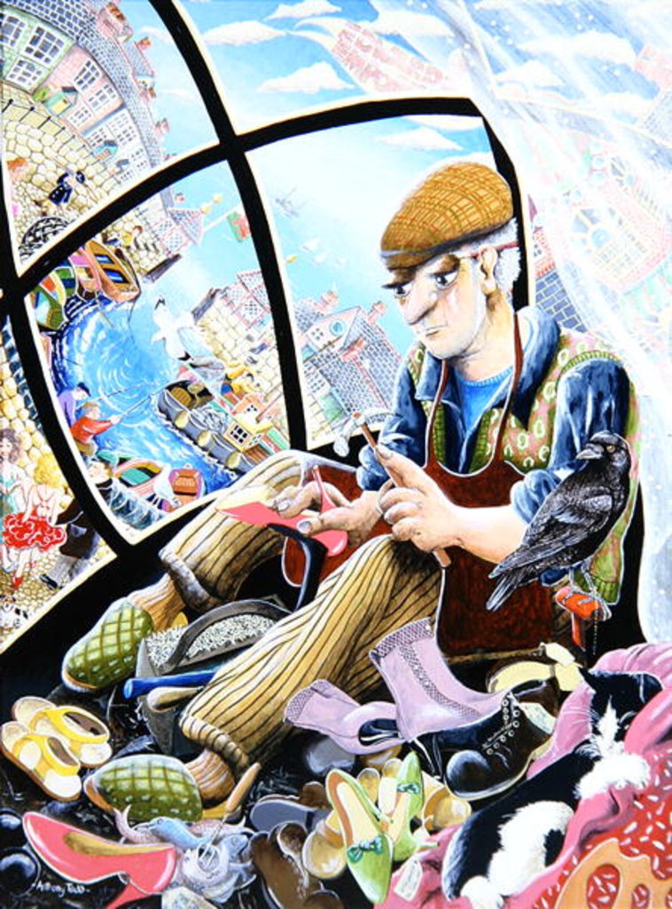 Detail of Jack Black cobbles and fantasises about his customers shapely feet, 2007 by Tony Todd