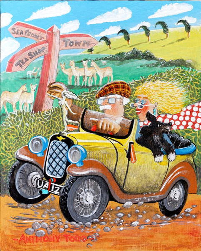 Detail of Brenda and Uncle Albert speed along to 'The Posh Tea Shop' for cream teas by Tony Todd