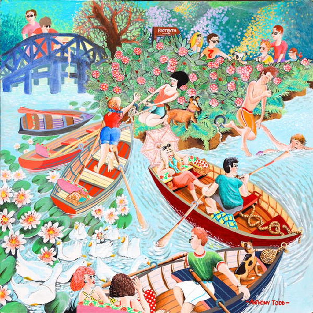 Detail of Sunday Boating by Tony Todd