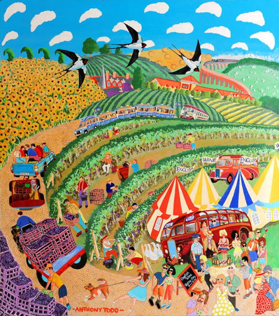 Detail of English Vineyard by Tony Todd