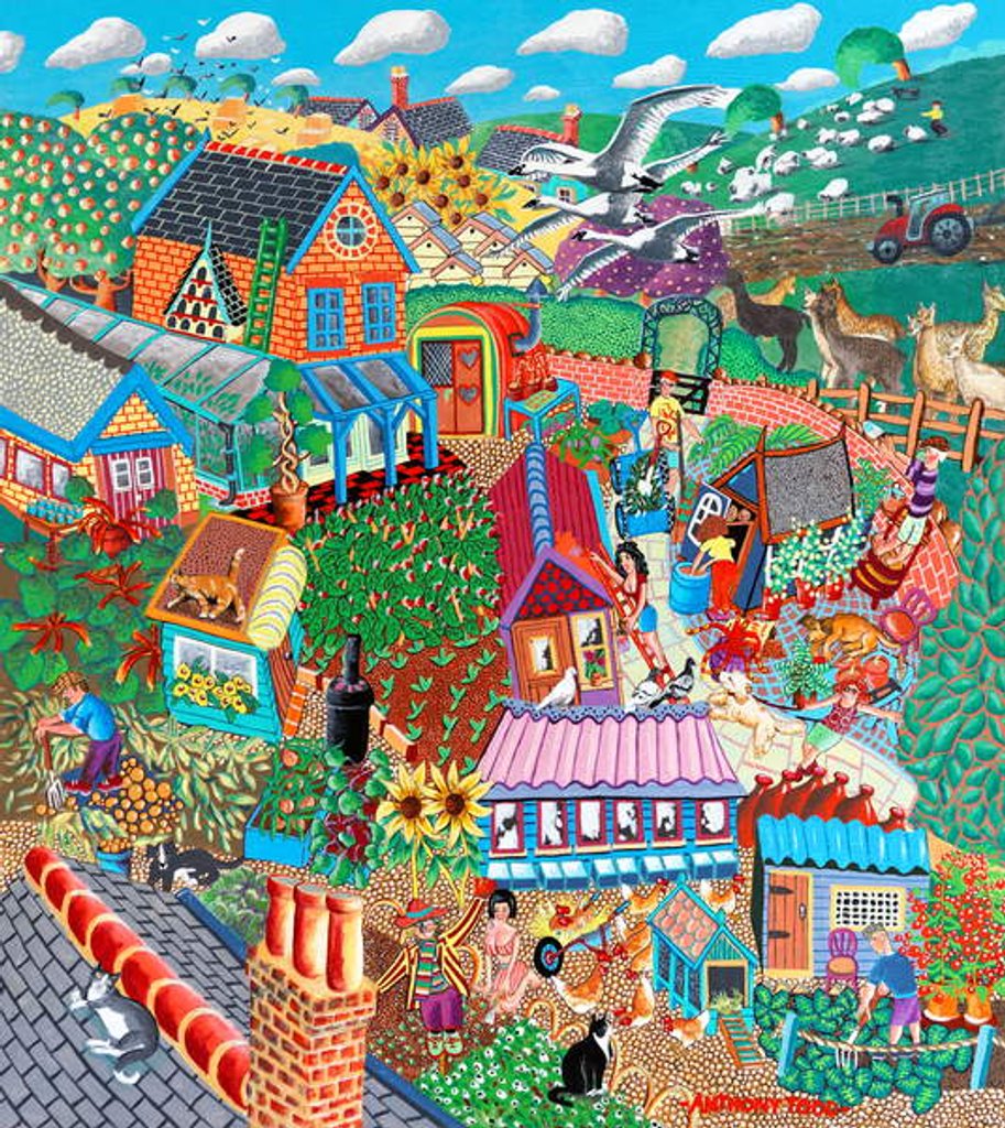 Detail of Birds over the Allotments by Tony Todd