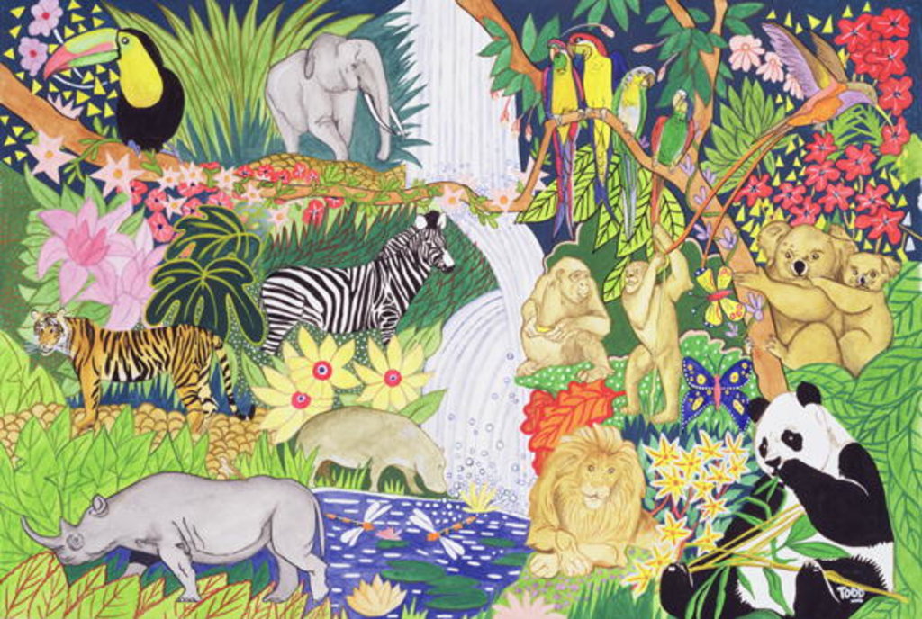 Detail of Jungle Animals by Tony Todd