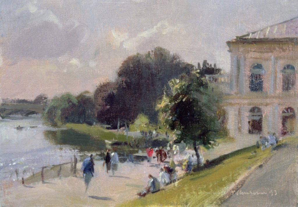 Detail of Sparkling Afternoon, Richmond, 1993 by Trevor Chamberlain