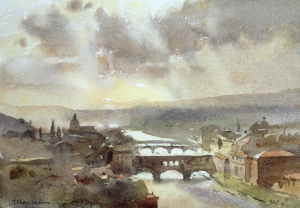 Detail of River Arno, Florence by Trevor Chamberlain