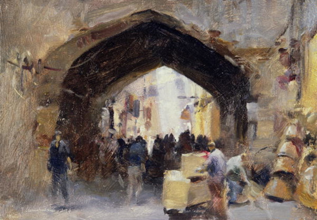 Detail of Tehran Bazaar, 1994 by Trevor Chamberlain