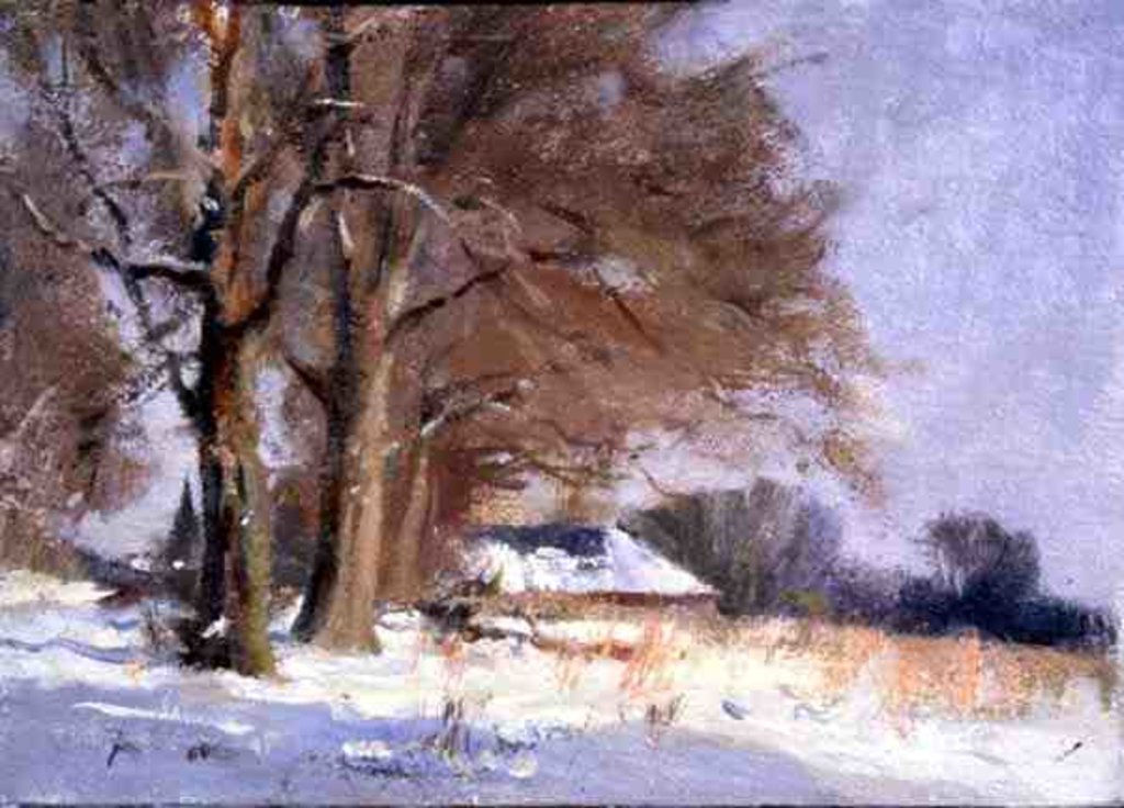 Detail of Limes in the Snow by Trevor Chamberlain